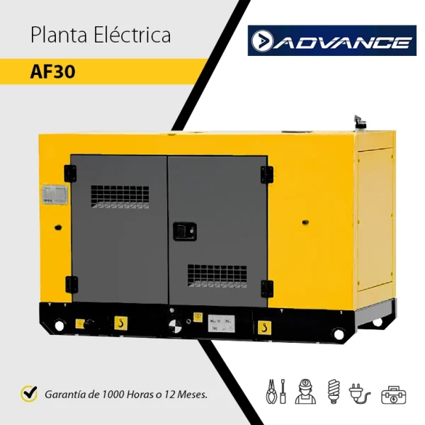 Planta Eléctrica de 30 KVA a Diésel AF30 ADVANCE 72 Amp
