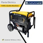 Planta Eléctrica de 10 KVA a Gasolina 18HP AG12000E ADVANCE 43 Amp