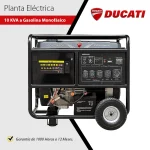 Planta Eléctrica de 12 KVA a Gasolina 22 HP DGR12001ES DUCATI 50 Amp