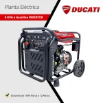 Planta Eléctrica de 8 KVA a Gasolina INVERTER Ducati DGR80002IED 32.7 AMP 12.7 HP