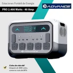 Estación de Energía Portátil PRO2400 Watts ADVANCE Power Bank 40Ah